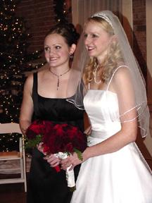 Stephanie and sister maid of honor, Allison Wegg